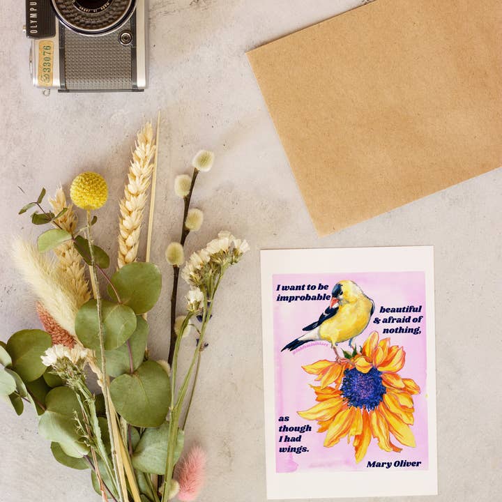 Fabulously Feminist – wholesale Art print – Mary Oliver Print: I Want To Be Improbable6