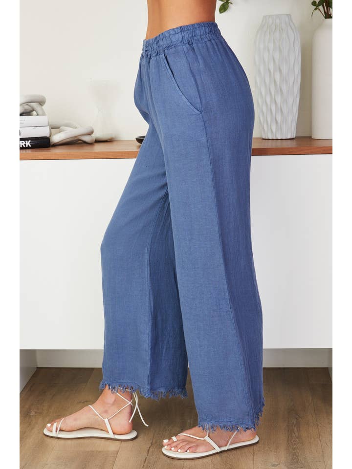 MILIO MILANO - Wholesale Pants - Women's - ITALIAN LINEN PANTS WITH RAW HEM (12282/154012/154102)5