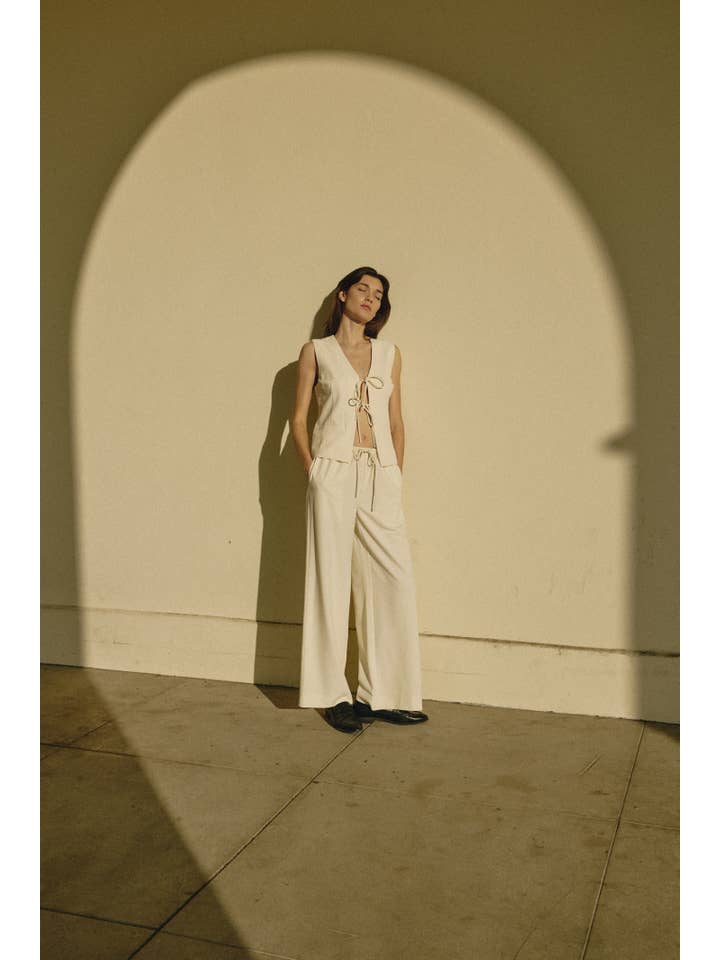MOD REF - Wholesale Pants - Women's - The Vera Pants | Drawstring Wide Leg Pants