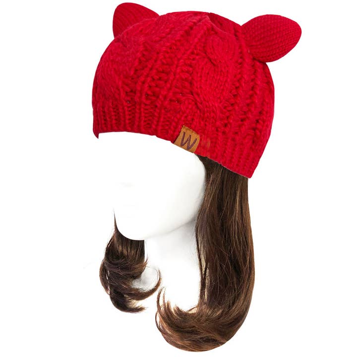 Wrapables.com - Wholesale Beanie - Women's - Wrapables Winter Warm Cable Knit Cat Ears Beanie33