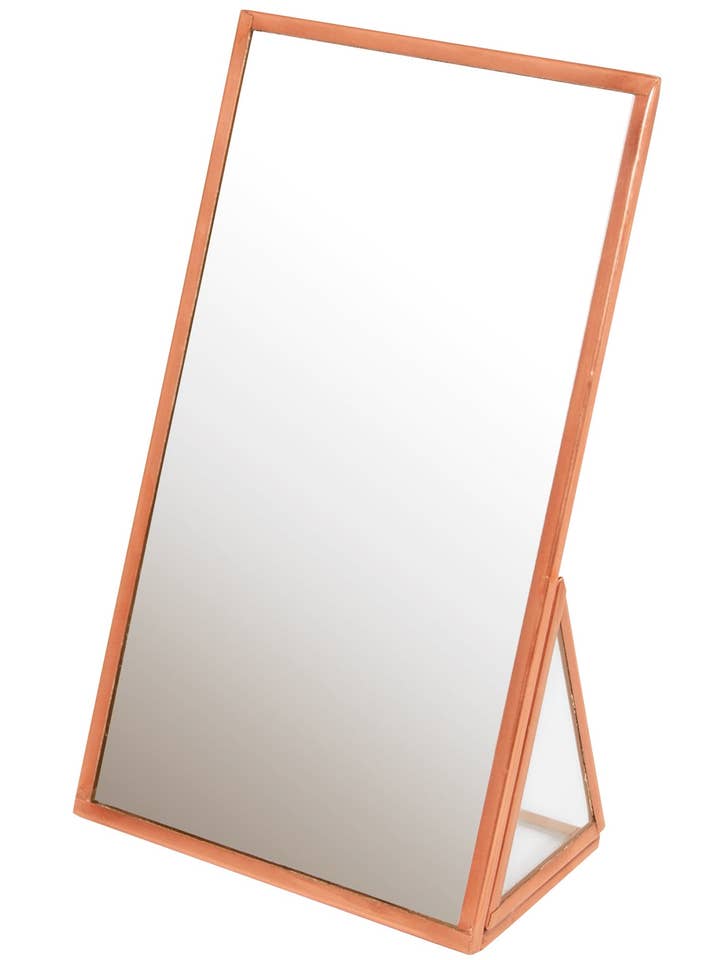 Copper Finish Standing Mirror for wholesale by Namaste