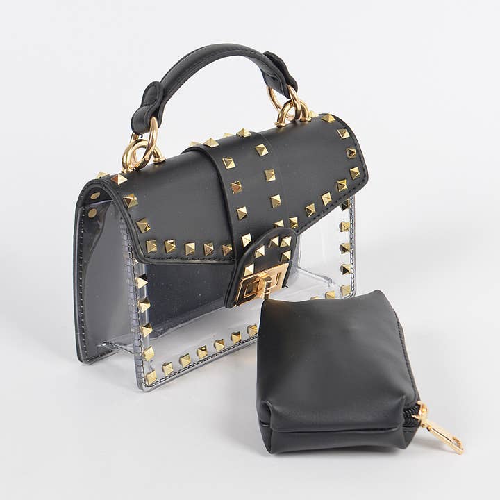 3AM BY H&D ACCESSORIES - Wholesale Clutch bag – women's - Studded See Through Clutch13