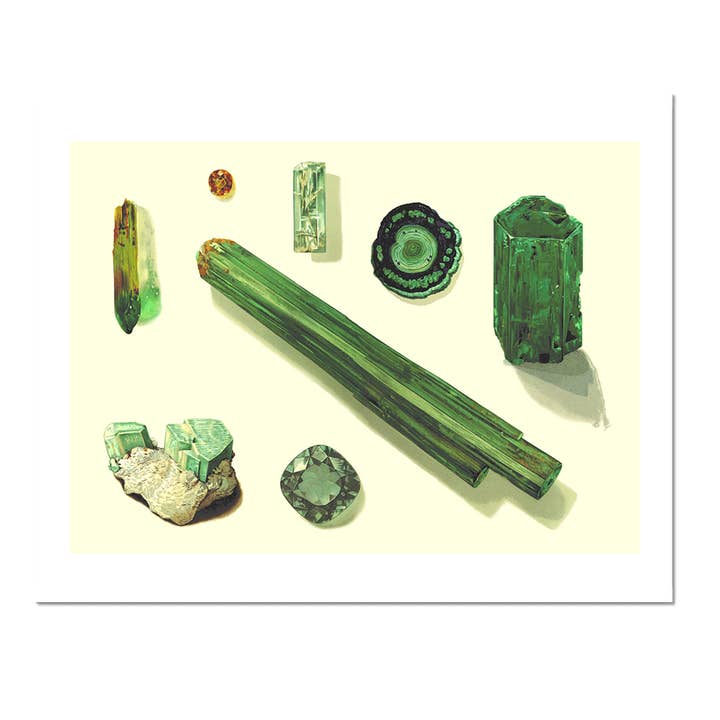 Bagged & Backed Gemstone Plate 4 Art Print for wholesale by Cynefn