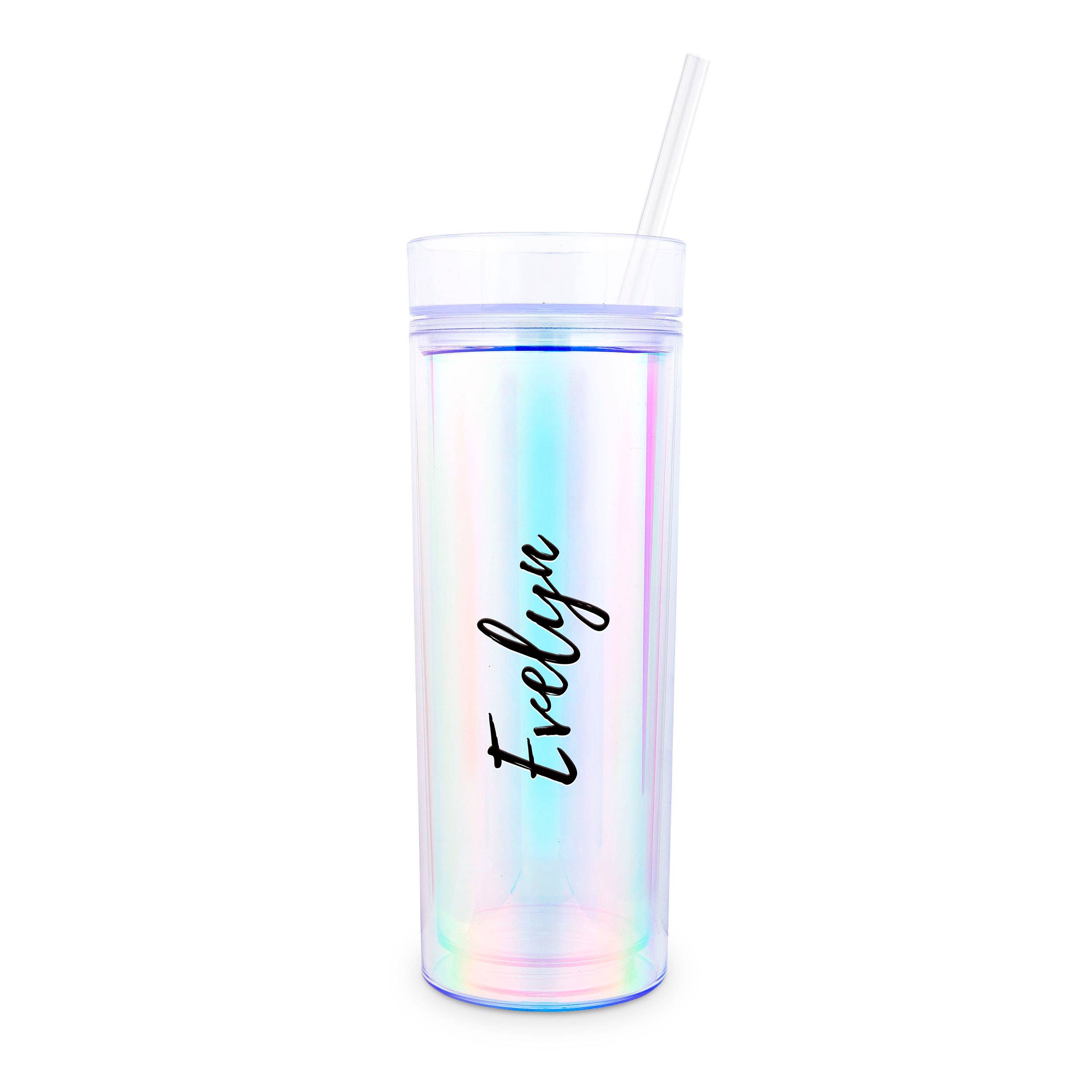 Weddingstar Inc. – wholesale Insulated mug/tumbler – 17 oz. Insulated Plastic Drink Tumbler - Calligraphy2