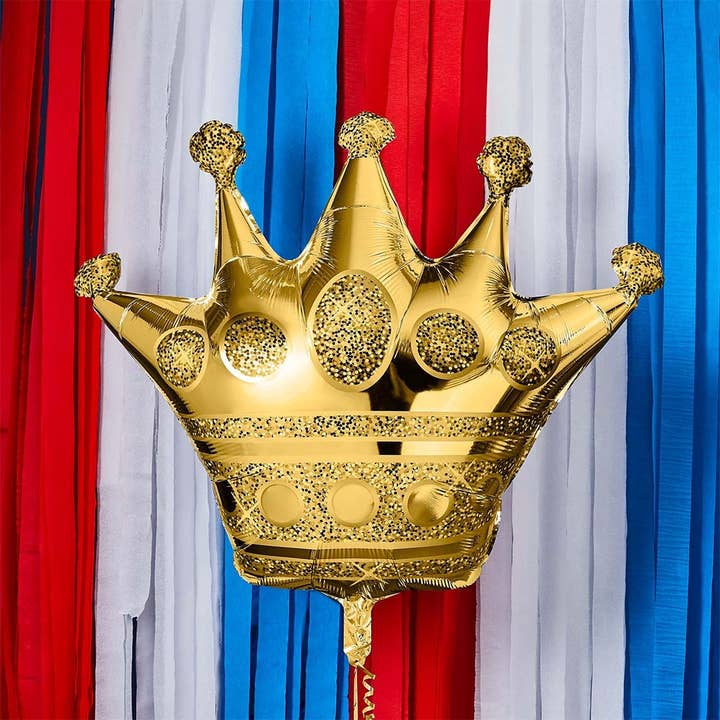 Gold Crown 35" Foil Balloon for wholesale by Hootyballoo by Club Green