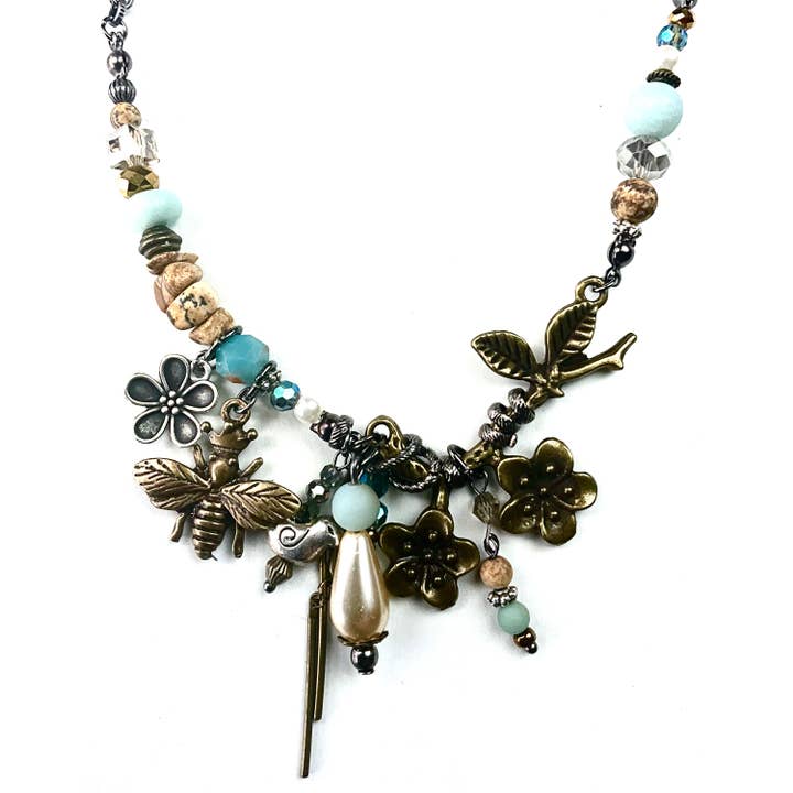 Lost & Found Trading - Wholesale Pendant/Charm Necklace - NK SHORT FLORA FAUNA TRINKETS1