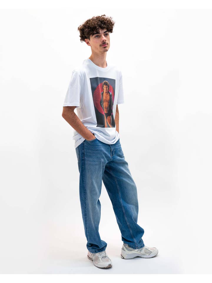 Grafitee - Wholesale Screen Printed T-Shirt - Unisex - David Hasselhoff Slip Tee