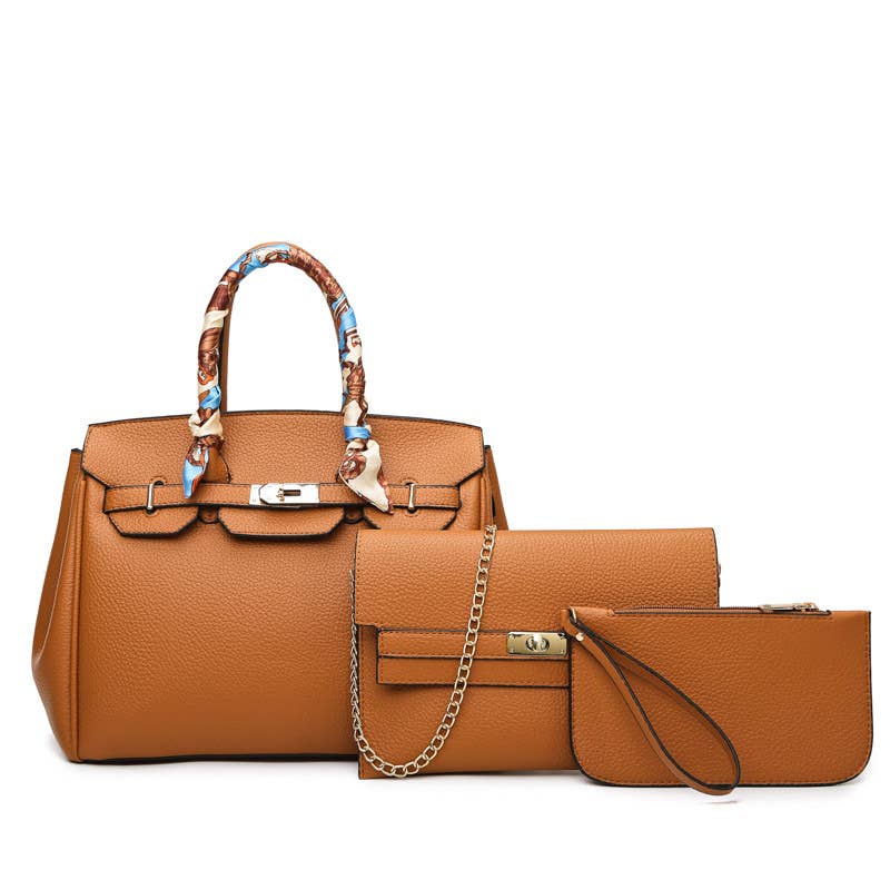 MKS America - Wholesale Tote Bag - Women's - Kelly bag tote shoulder bag 3 piece set8