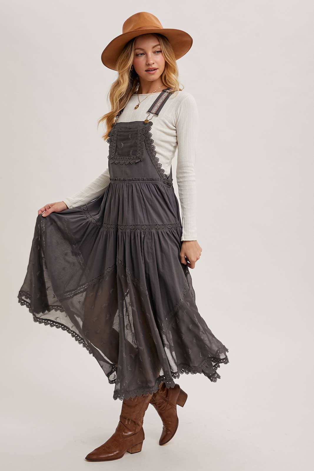 Bluivy - Wholesale Dress - Women's - LACE EMBROIDERED TULLE BIB MAXI DRESS6