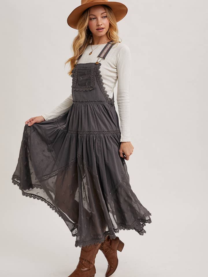 Bluivy - Wholesale Dress – Women's - LACE EMBROIDERED TULLE BIB MAXI DRESS9