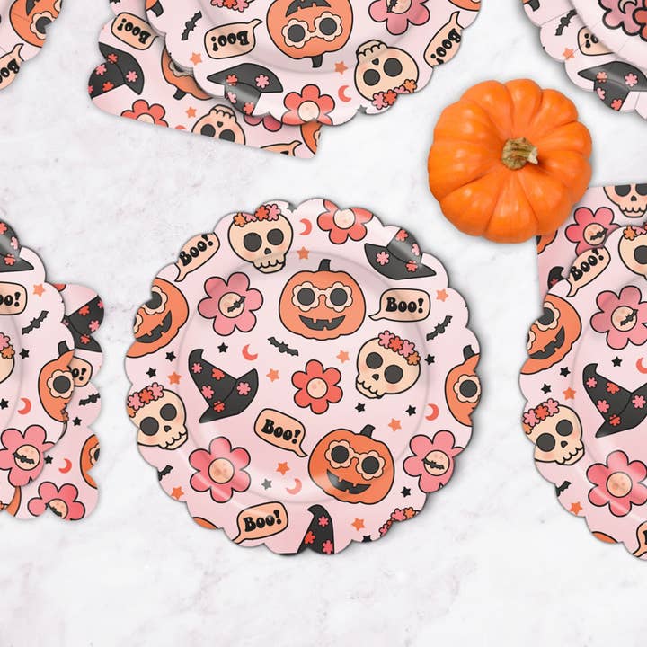 Groovy Halloween Icon Plates for wholesale by Ellie's Party Supply