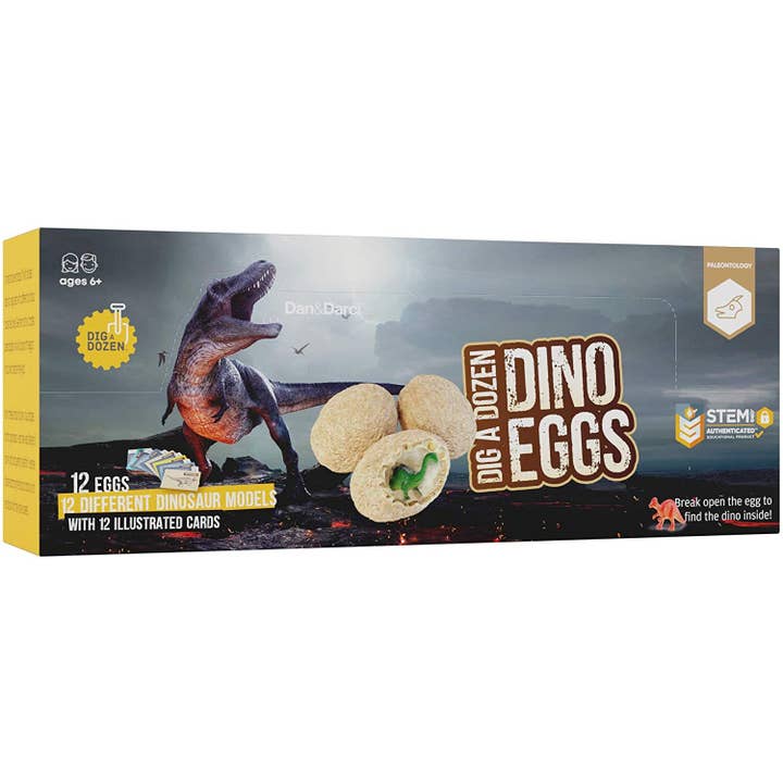 Dan&Darci – Großhandel Spielzeugset – Kinder – Graben Sie ein Dutzend Dino-Eier-Set