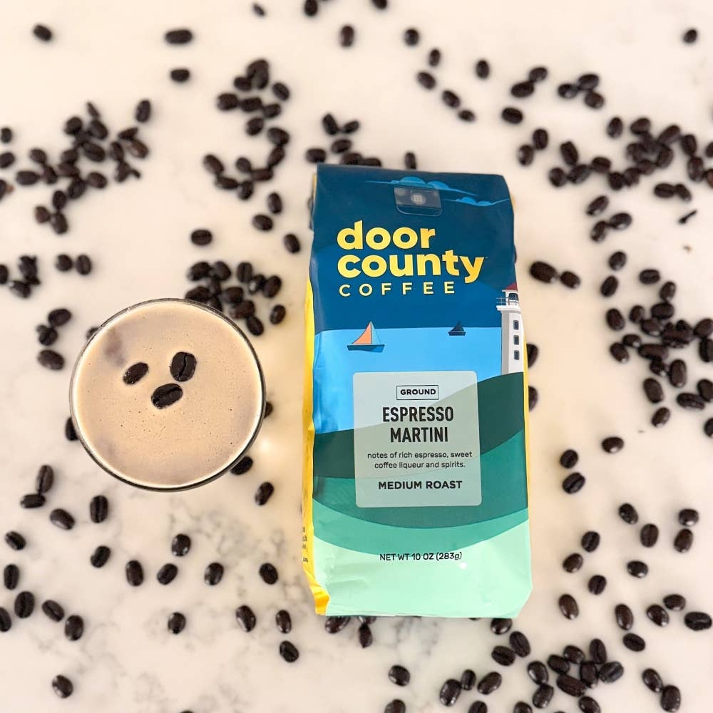 Door County Coffee – wholesale Malet kaffe – 10 oz Espresso Martini smaksatt specialkaffe medelrostat2