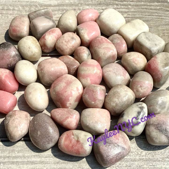 2 Lbs Natural Pink Opal Tumble Healing Energy for wholesale by KayleeNYC