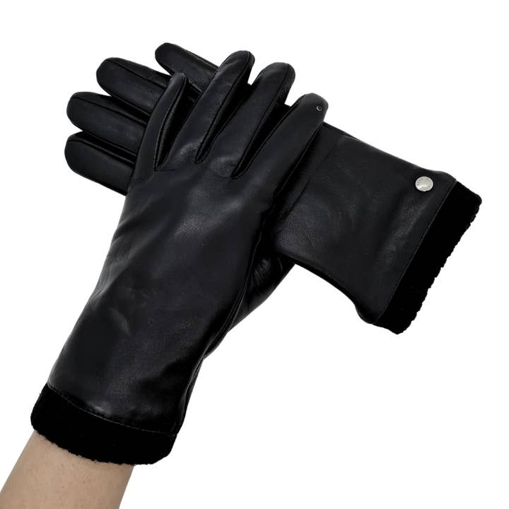 Black Club Rochelier Ladies Classic Quality Leather Glove for wholesale on Faire0
