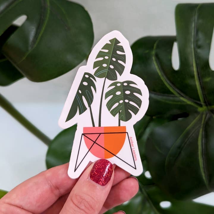 Vinyl Sticker Monstera Plant for wholesale by Amber Leaders Designs