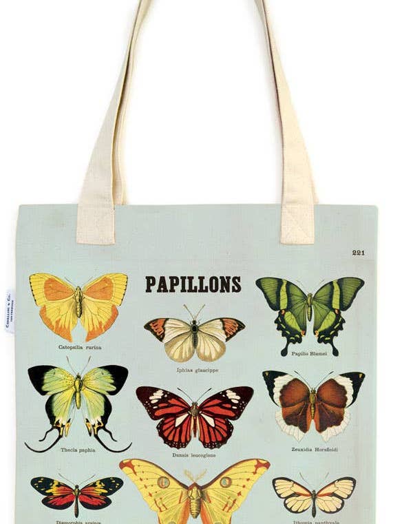 Cavallini Tote Bag - Butterflies for wholesale by Cavallini & Co
