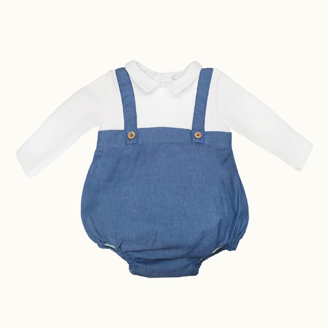 Pim-Pam-Pum – wholesale Overalls – Baby – Cute White/Blue Denim0