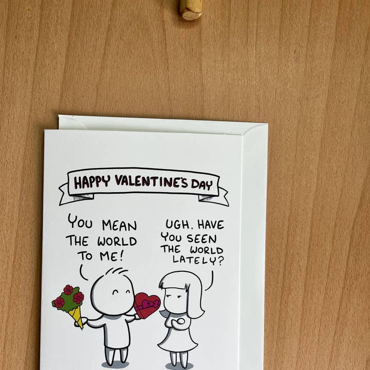 Significhi il mondo per me - Biglietto di San Valentino per la vendita all'ingrosso da parte di Rob Stears Illustration