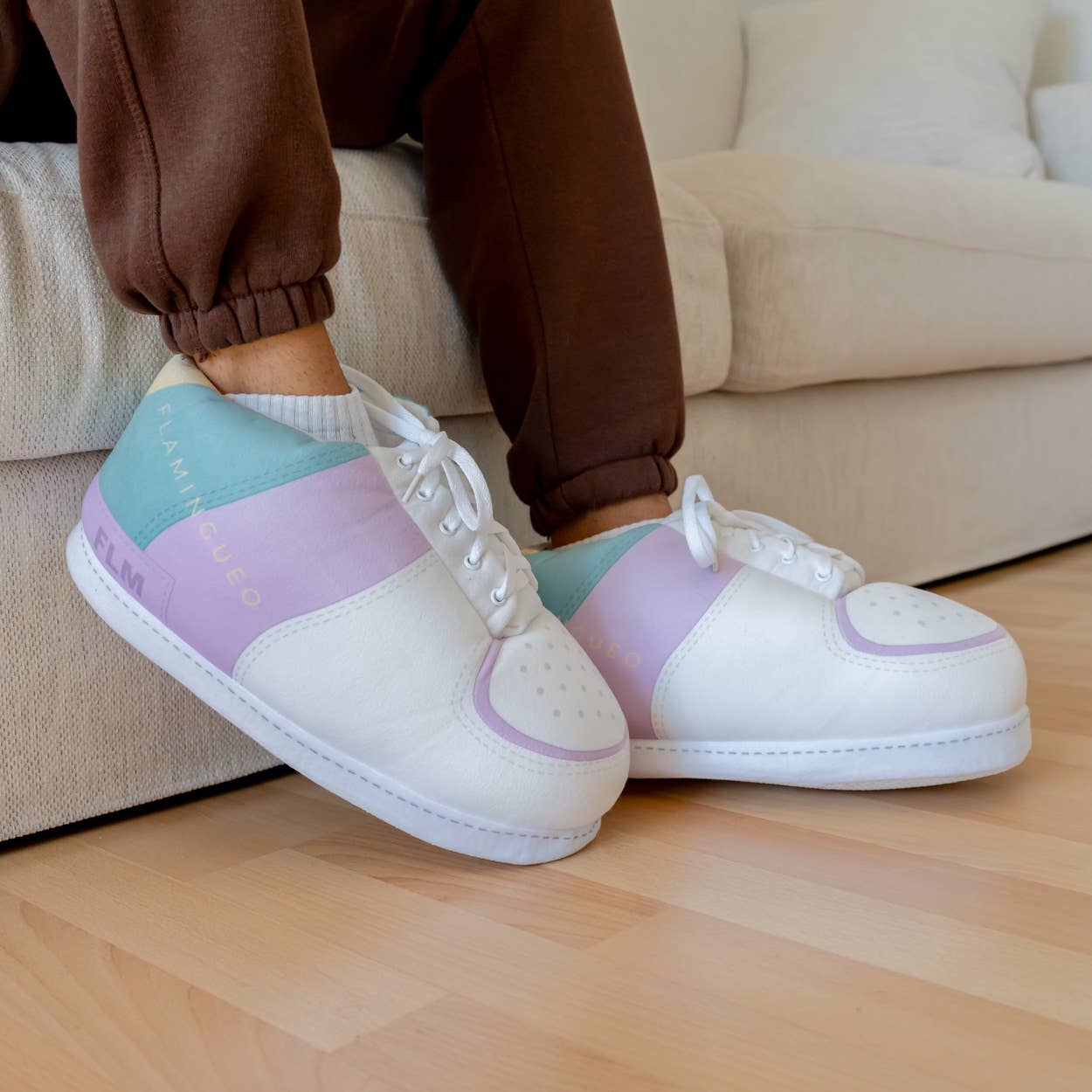 Flamingueo - Wholesale Slip On Sneakers - Women's - PAMPIDIUS white pastel unisex home shoes6