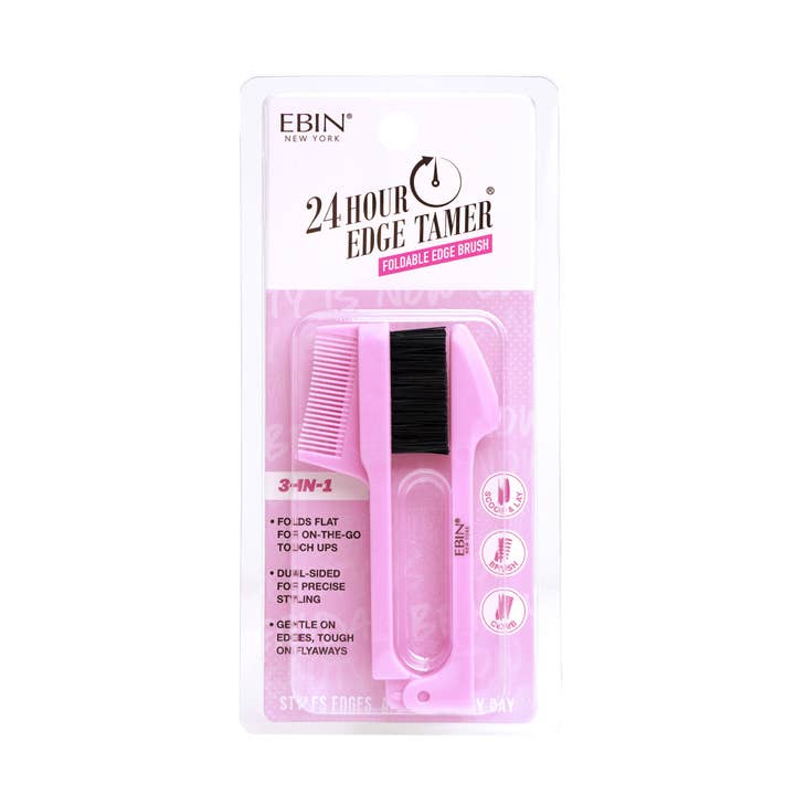 EBIN NEW YORK - Wholesale Hair Brush/Comb - 24hour Edge Tamer 3-IN-1 Foldable Edge Brush0
