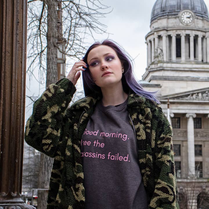 Godmorgen, jeg ser snigmorderne svigtede Sweatshirt for engroshandel hos Dukki Gifts