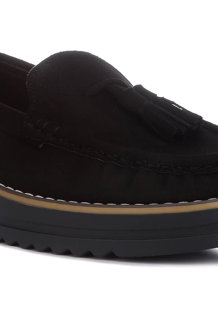 Rag Company - Wholesale Flats/Loafers - Women's - Daiki Platform Lug Sole Tassel Loafers2