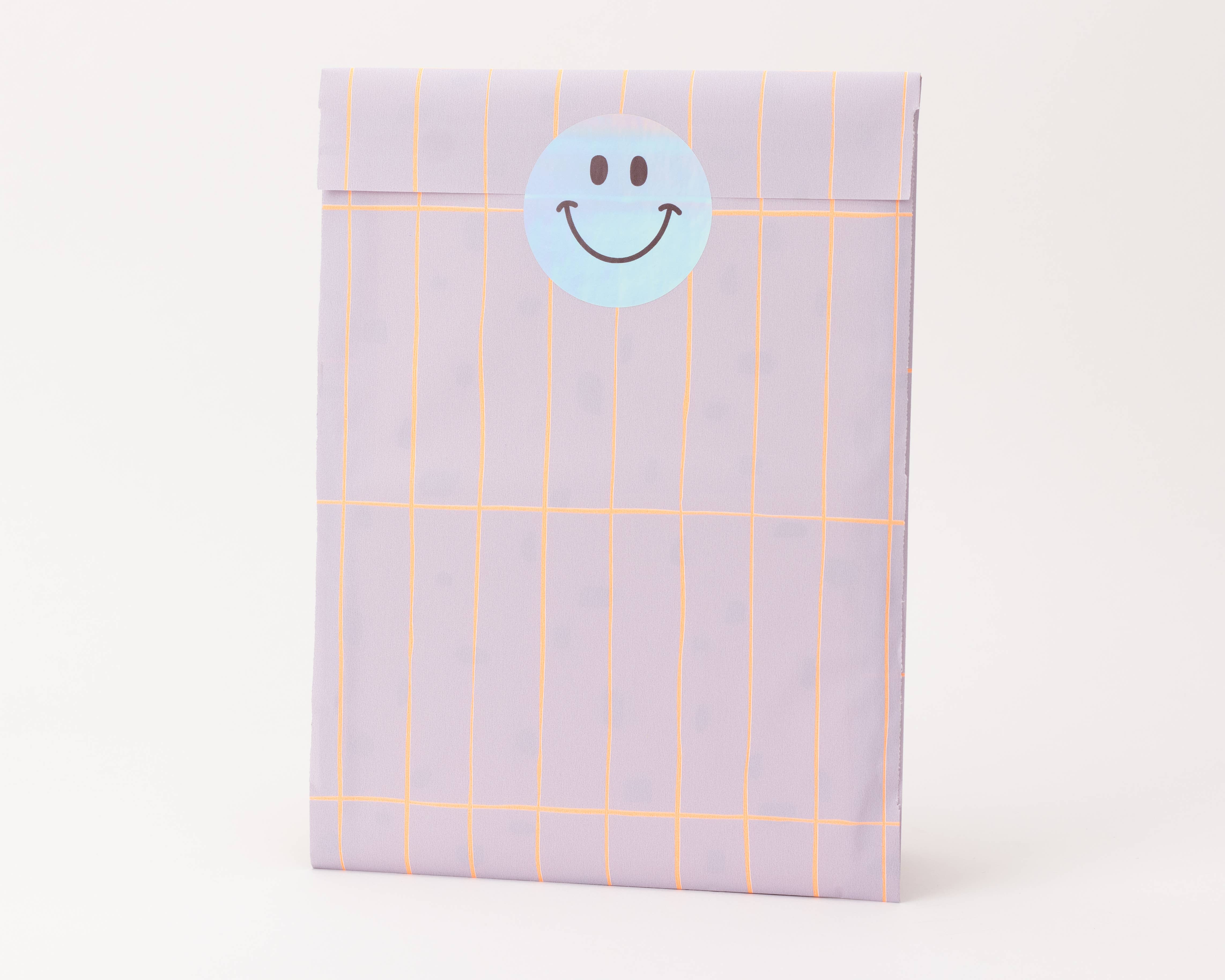 liebevoll verpackt – Engroshandel Gavepose – Papirposer med tern, lilla / neonorange