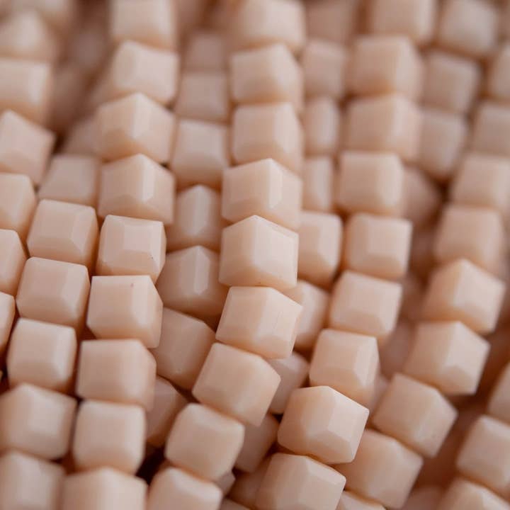 Cara & Co Silicone Craft Supply - Wholesale Beads - Faceted Cubes Glass Beads