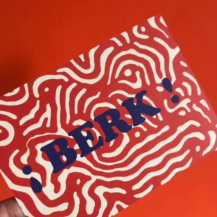 Carta ¡ BERK ! _ Onomatopee_ Leopardo per la vendita all'ingrosso da parte di Claire Colin