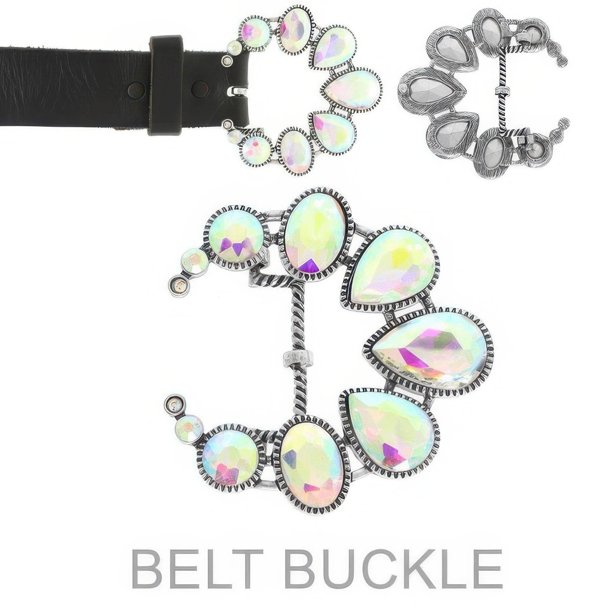 CC Wholesale Clothing – wholesale Belt buckle – Women’s – Western Jeweled Squash Blossom Belt Buckle1