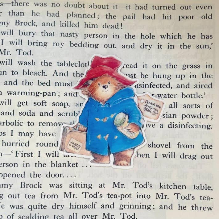 Adesivo di Paddington l'Orso: Decalcomania in Vinile Impermeabile da Fiaba per la vendita all'ingrosso da parte di littlevintagetale