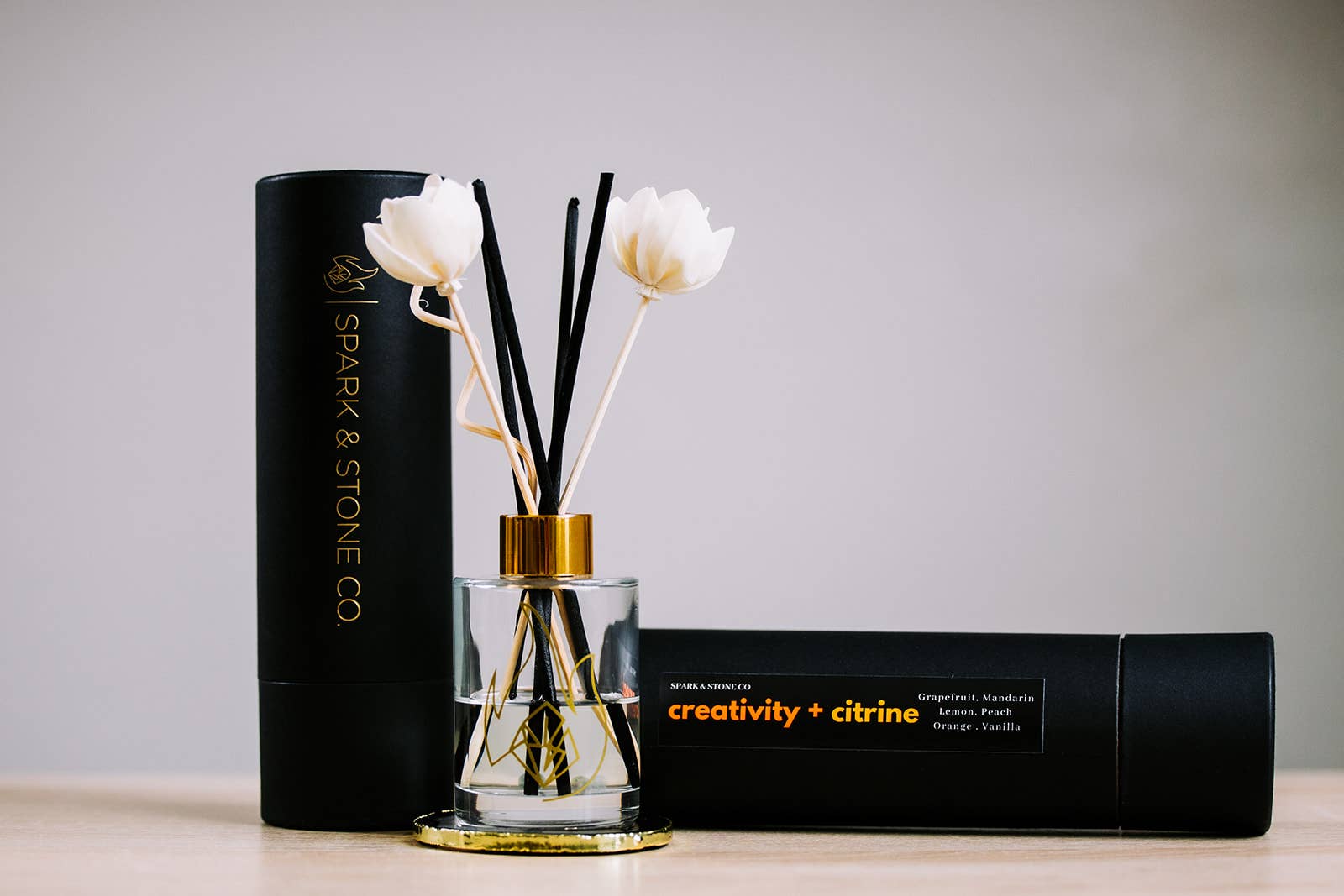 Spark & Stone Co - Wholesale Reed Diffuser - Creativity + Citrine Reed Diffuser2