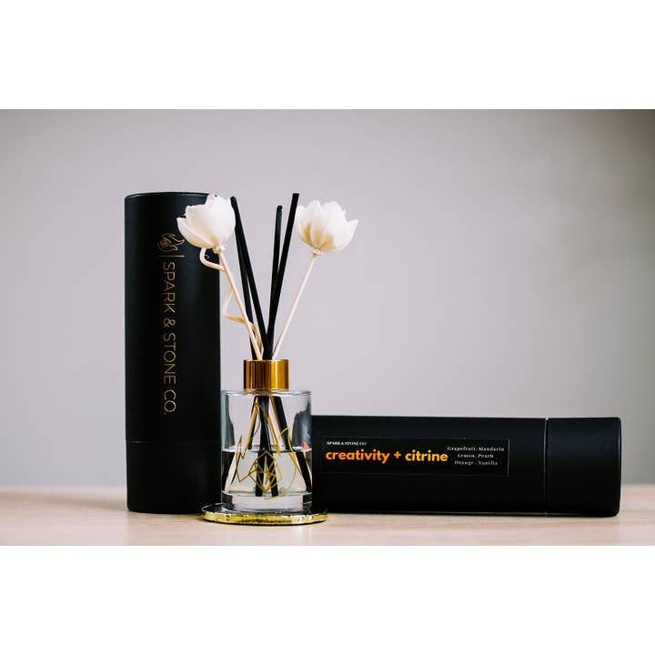 Spark & Stone Co - Wholesale Reed Diffuser - Creativity + Citrine Reed Diffuser2