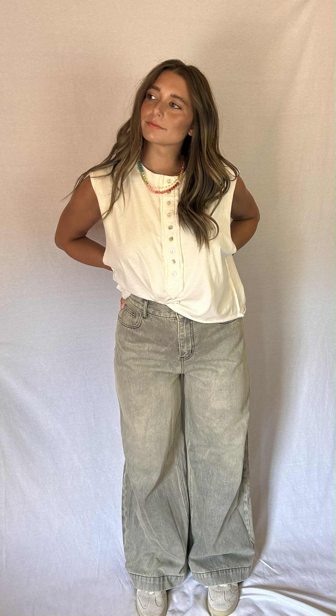 Billee' by Billie - Wholesale Jeans - Women's - Black Sand Wide Leg Jean1