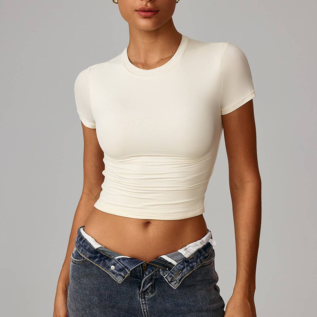 Sodalemon - Wholesale Athletic Top - Women's - Women Slim-Fit Quick-Dry Round-Neck Yoga T-Shirt23