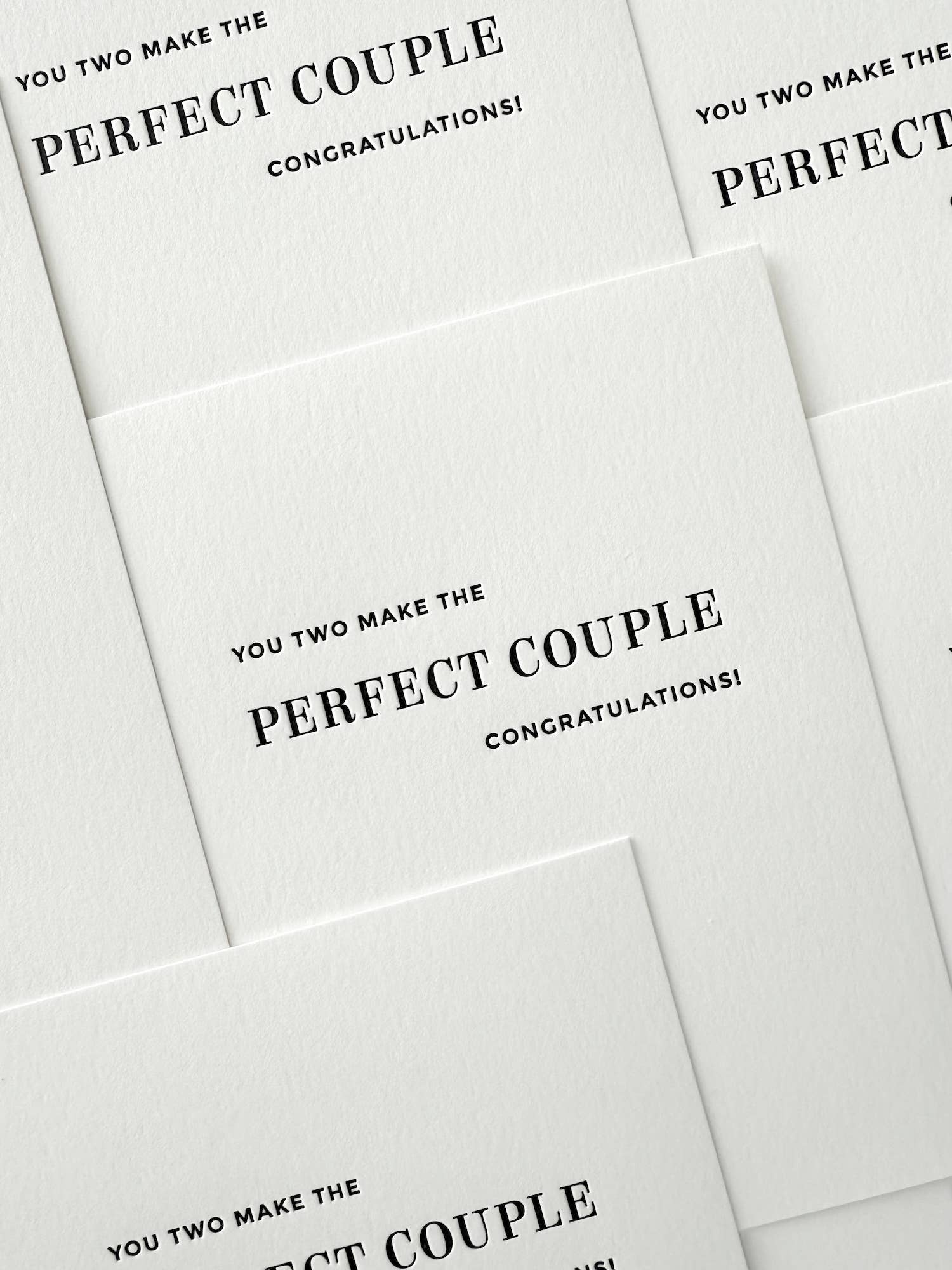 Missive - Vendita all'ingrosso Biglietto di congratulazioni - Biglietto di auguri per matrimonio con stampa tipografica Perfect Couple2