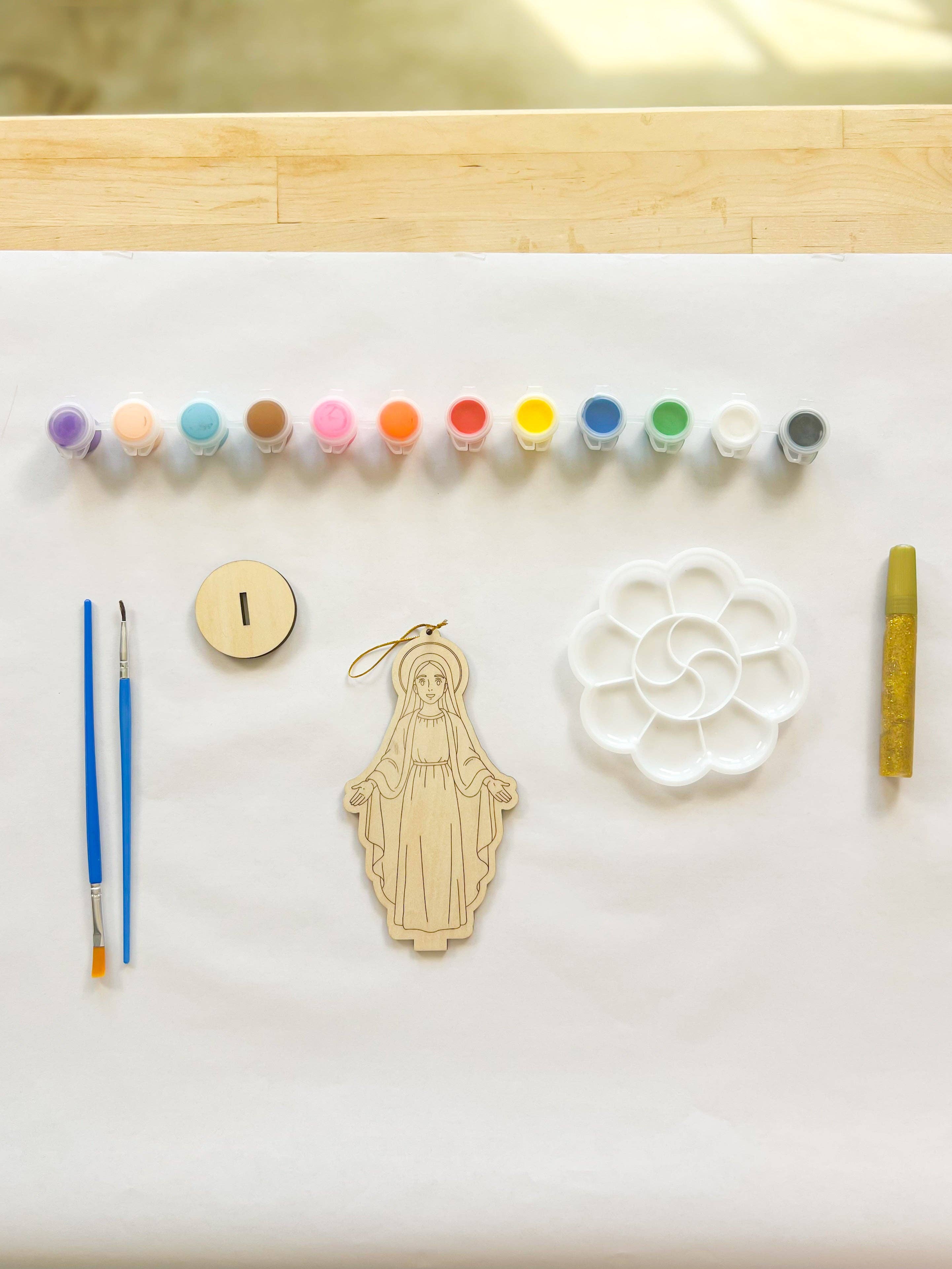 Kingdom Come Co. - Wholesale DIY Craft Kit - Kids - Paint A Saint - Mama Mary1