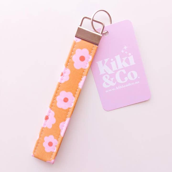 Kiki & Co. - Wholesale Keychain – Women's - Keychain - Orange/Pink Daisy
