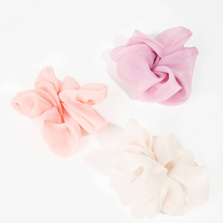 Three Piece Hair Scrunchie Set for wholesale by Collections by Fame Accessories