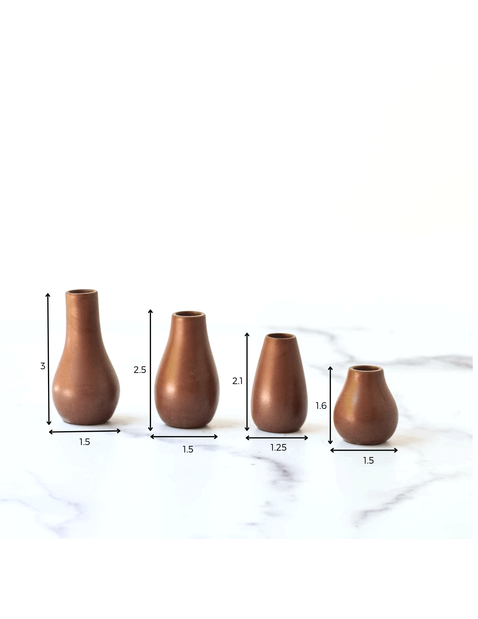 Cedar & Stone Garden – wholesale Vase – Set of 4 Miniature Bud Vases6