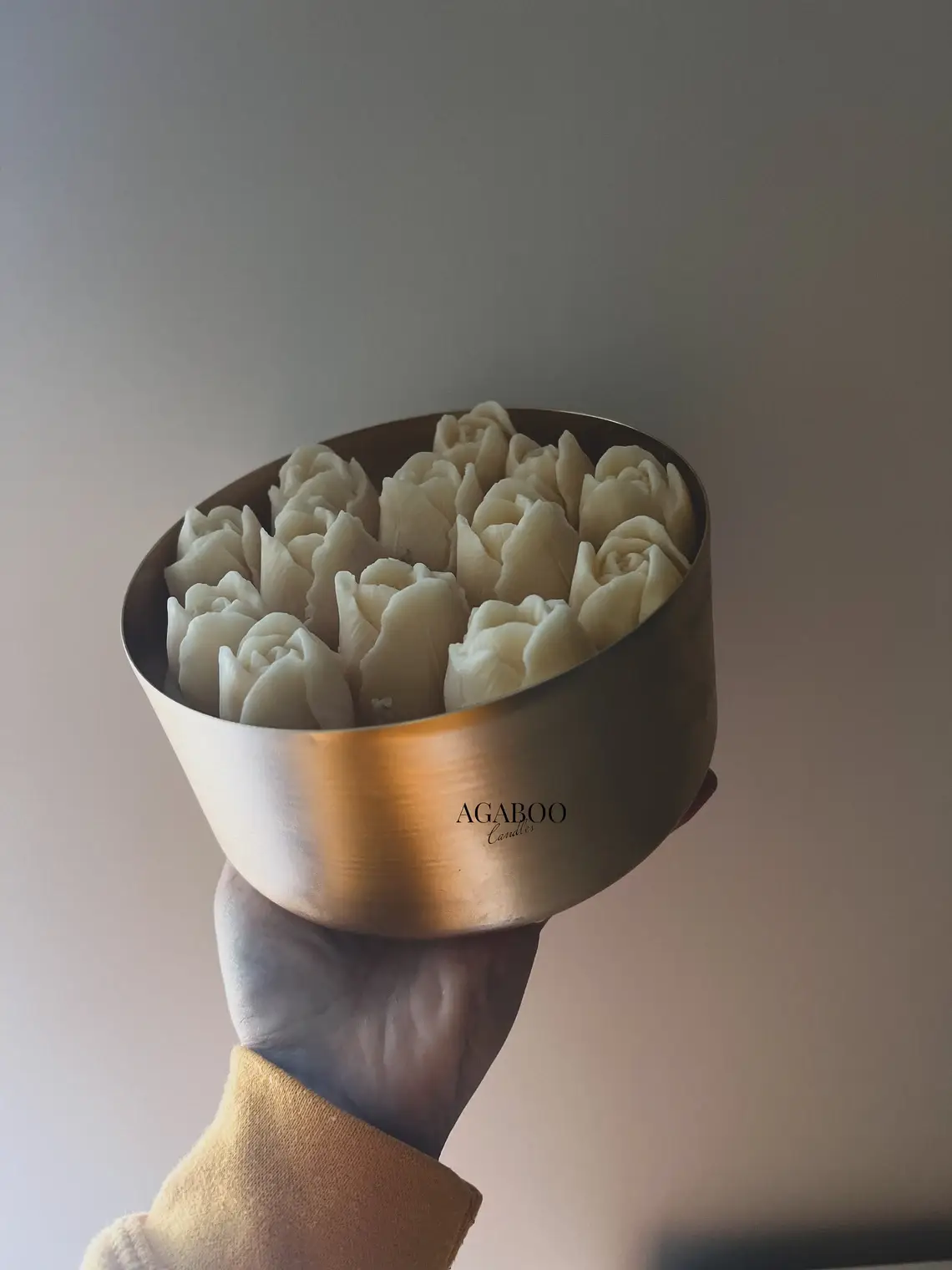 Agaboo Candle - Wholesale Novelty Candle - Huge 40oz Floral Vase Candle with tulips 40 oz - Container12