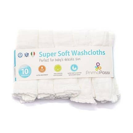 Paños de muselina Primo Passi, 10 unidades, color blanco para venta al por mayor de Primo Passi