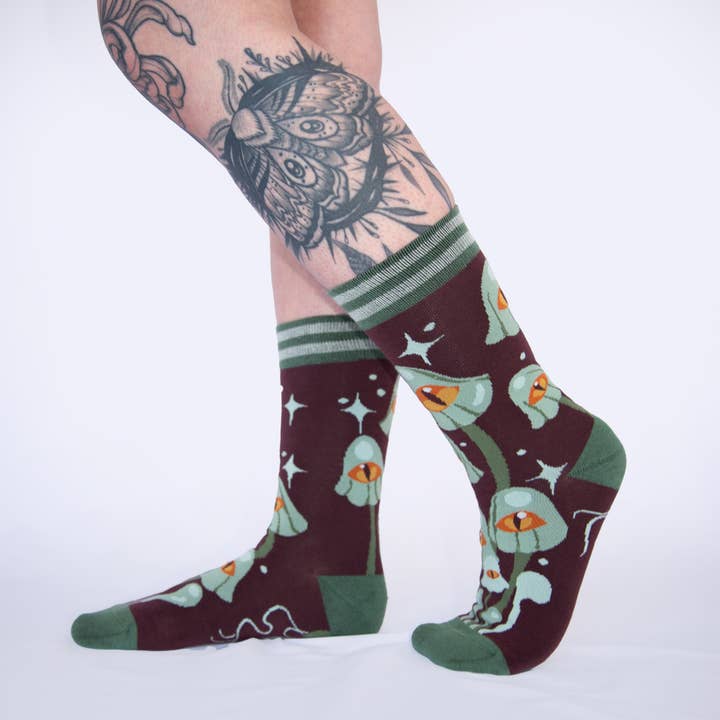 FootClothes LLC - Wholesale Socks - Unisex - Mystic Mushrooms Crew Socks2