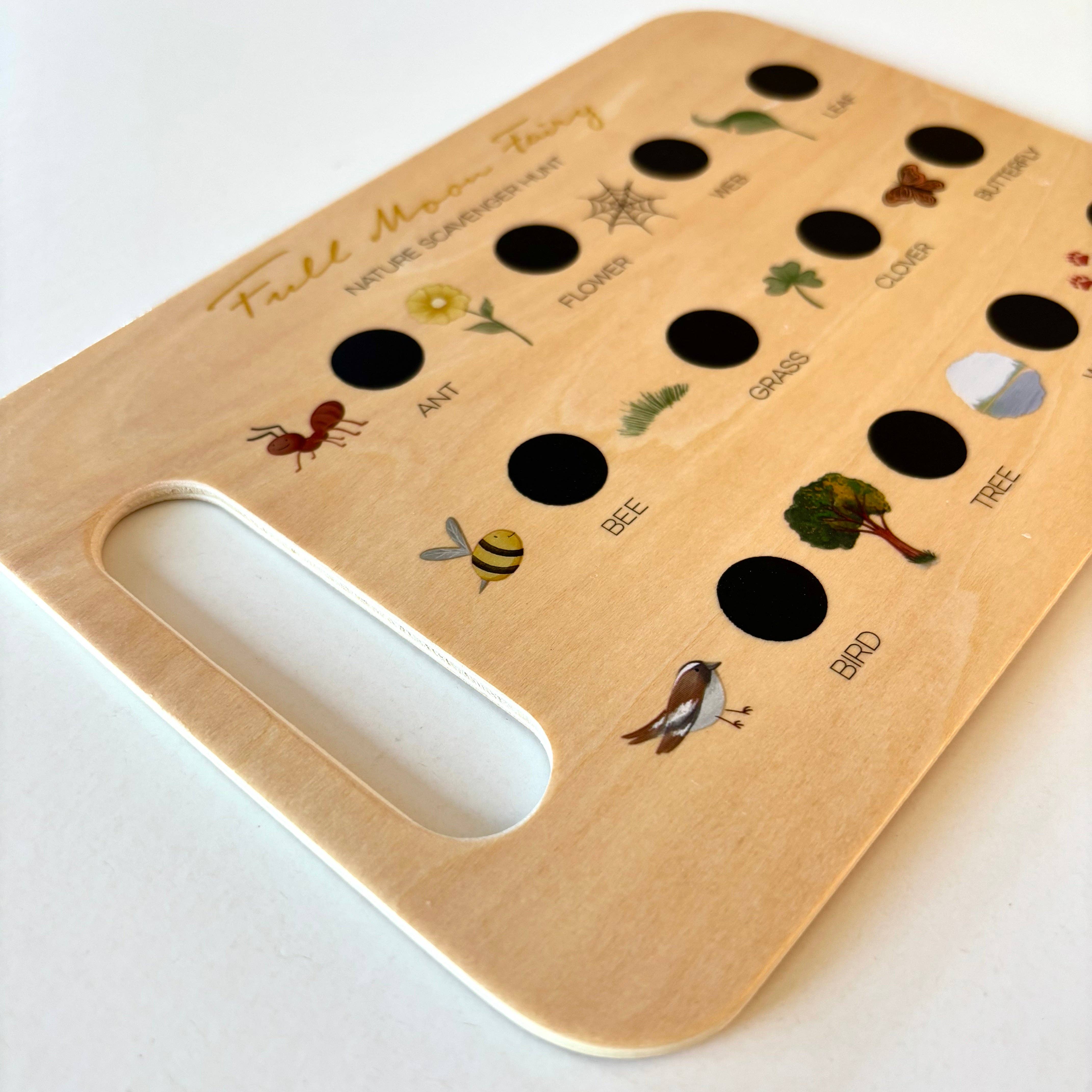 Full Moon Fairy - Vente Lot de jouets – enfant - Planche de chasse au trésor nature en bois2