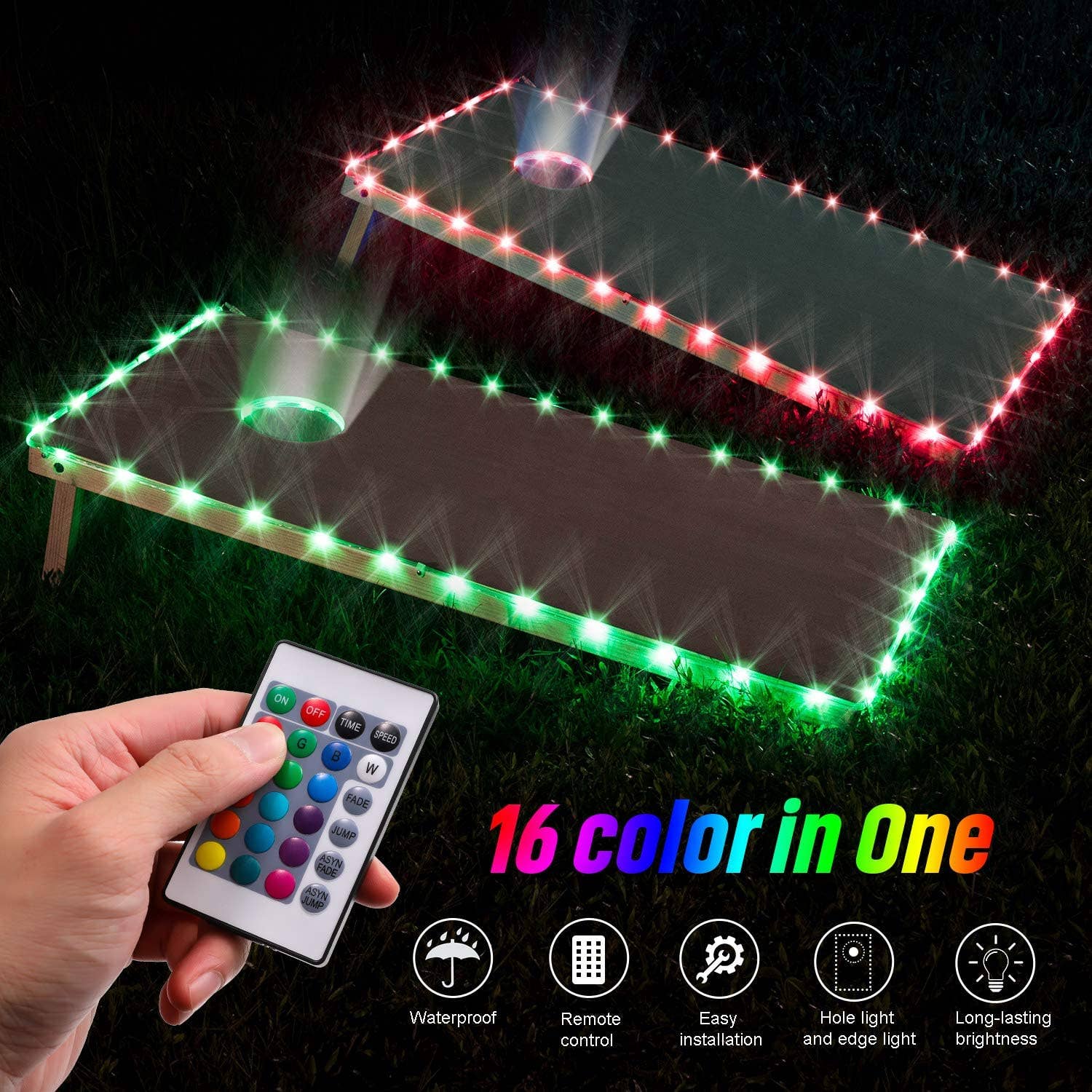 SugarQuoteMeNot LLC - Wholesale Cornhole - Remote Controlled Cornhole Board Lights1