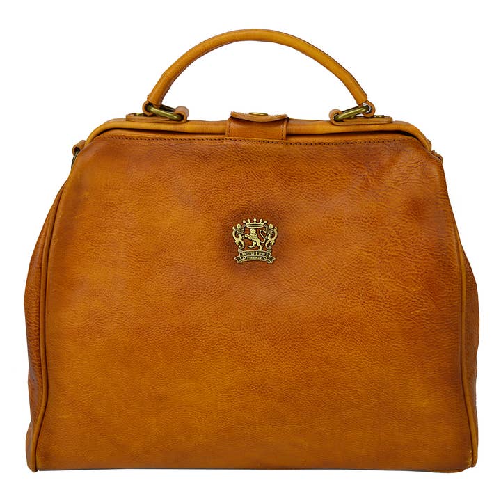 Monteriggioni Cow Leather Bag- Bruce Cognac for wholesale by Pratesi