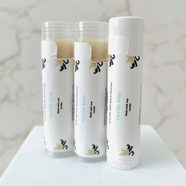 Mellow Melanin LLC - Wholesale Lip Balm - Vanilla and Mint Lip Balm0