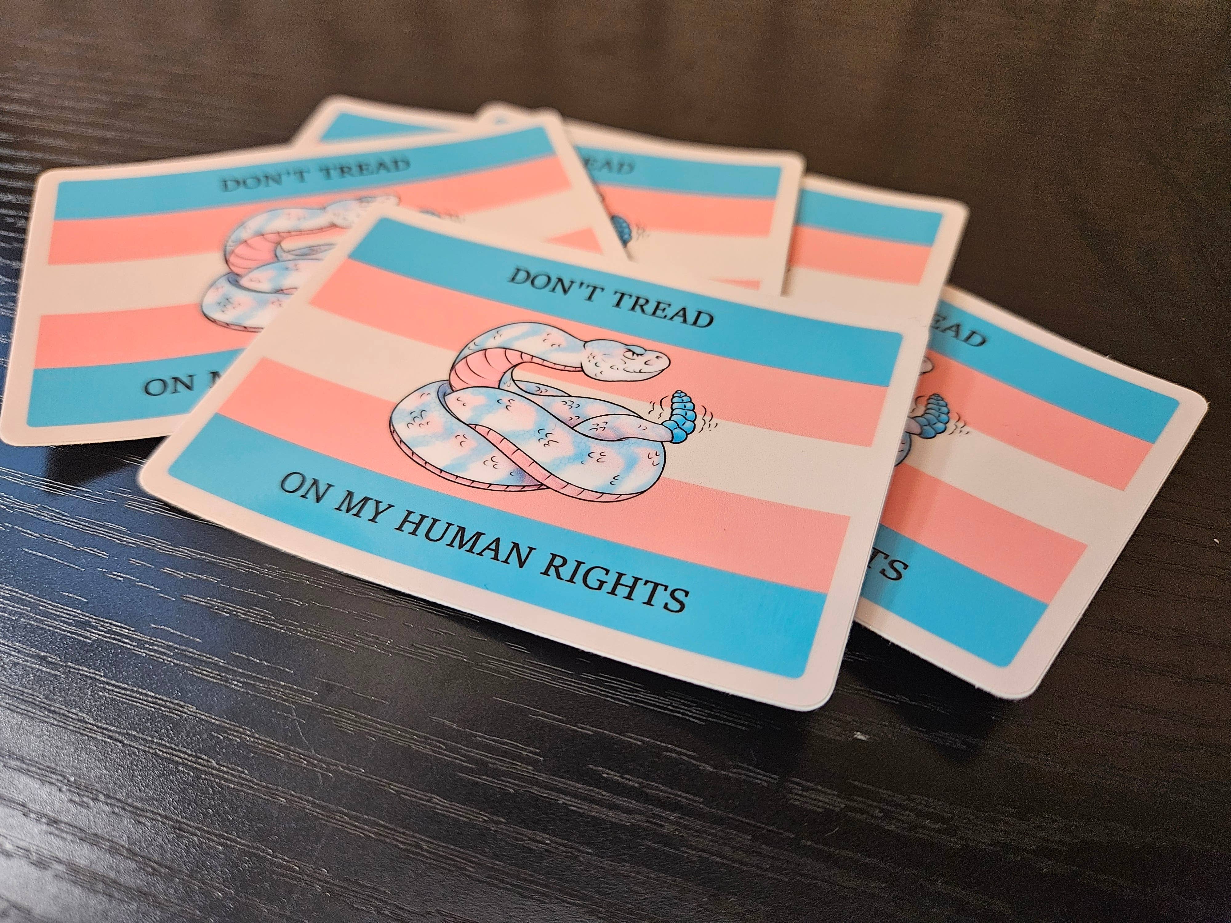Sleepy Moth - Wholesale Sticker - Don't Tread On Trans Rights Sticker3