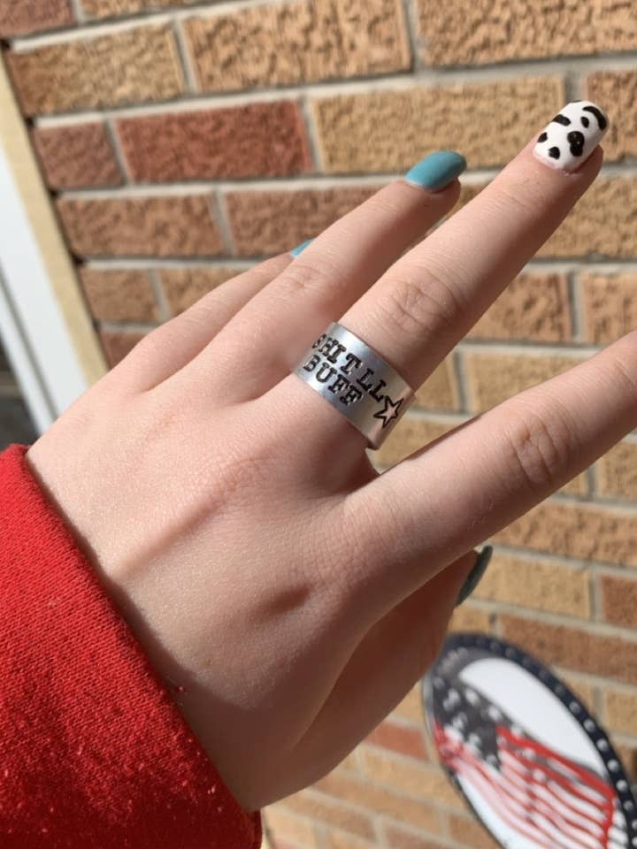 ‘Shit’ll Buff’ Thick Ring for wholesale by Open Gate Designs